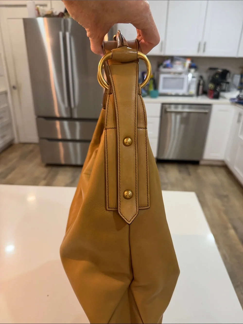 GUCCI-Tom Ford Hobo Shoulder Bag - Deep mustard/tan color Leather ..